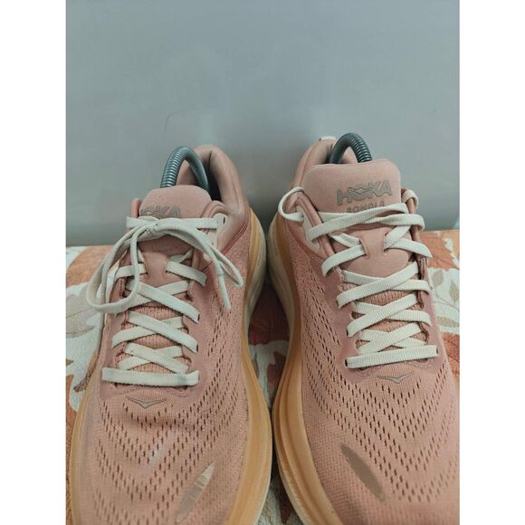 Hoka Bondi 8 x Free People running shoes in color sandstone cream size 9.5 - Picture 4 of 4